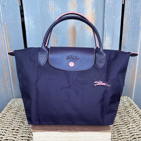 Longchamp Handbags - Longchamp Le Pliage Club Nylon Small Top Handle Tote Bilberry